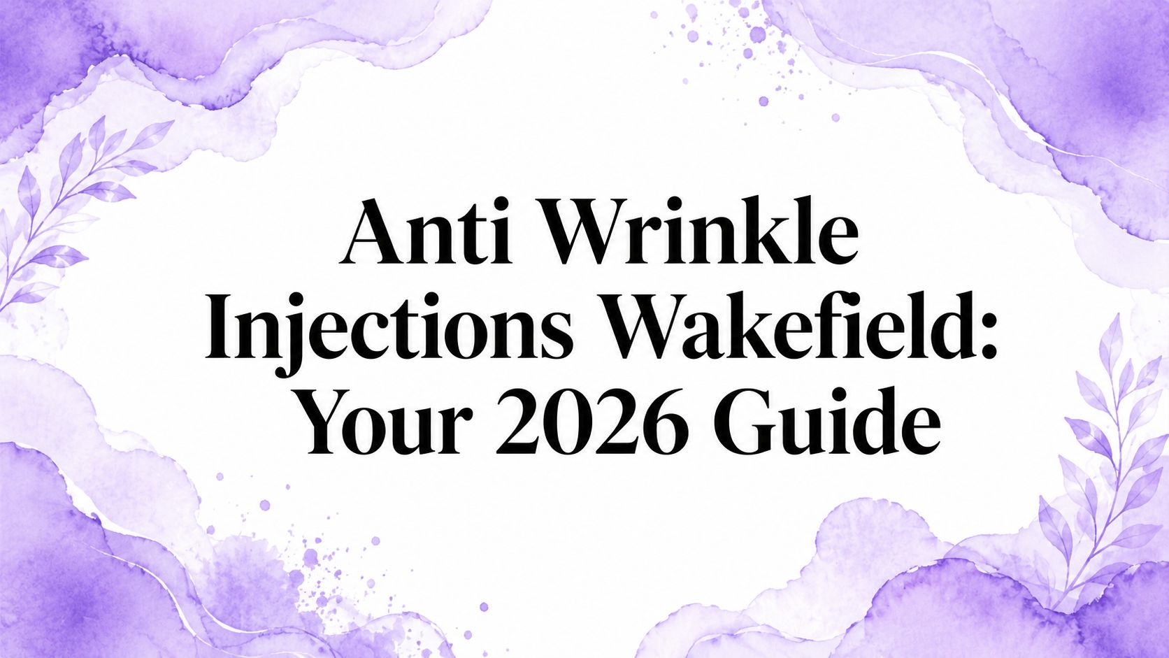 Anti Wrinkle Injections Wakefield: Your 2026 Guide