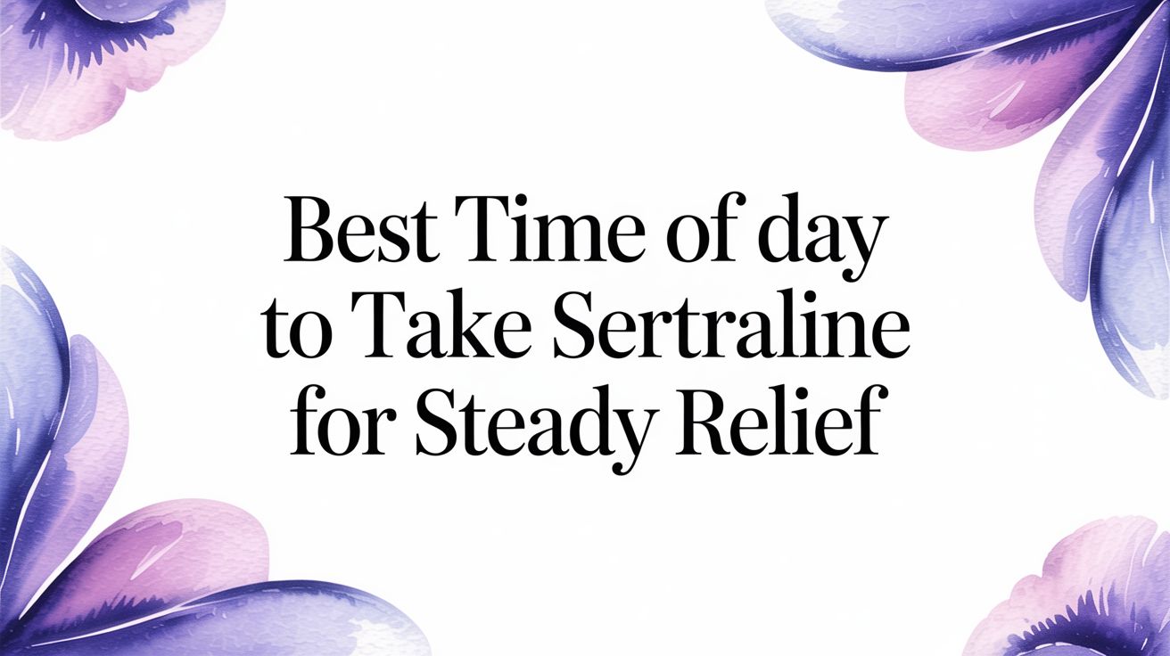 Best Time of Day to Take Sertraline for Consistent Efficacy
