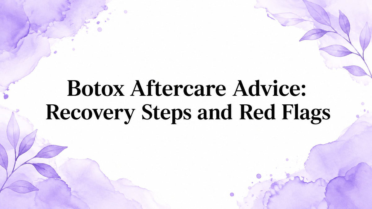Botox Aftercare Advice: Recovery Steps and Red Flags