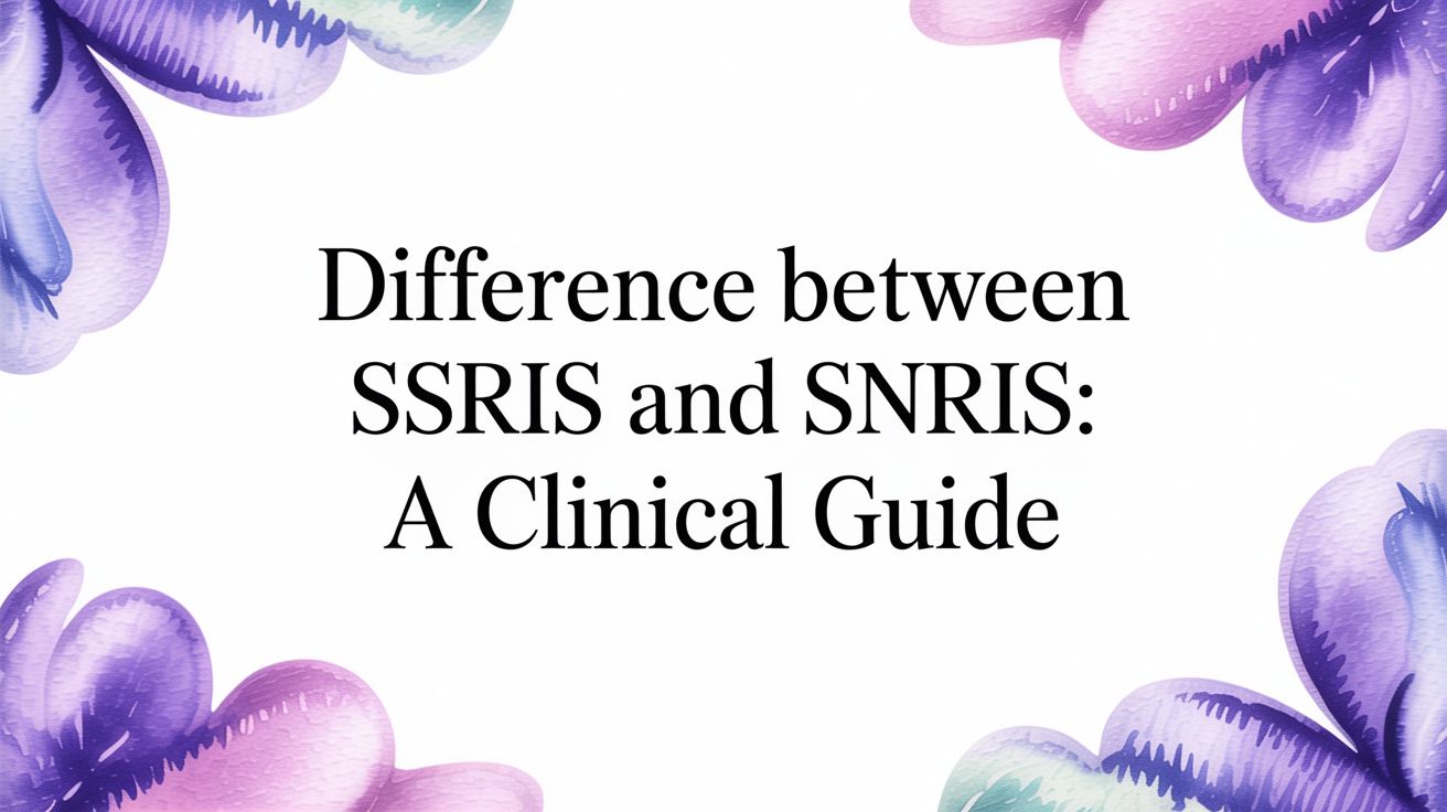 Difference Between SSRIs and SNRIs: A Clinical Guide