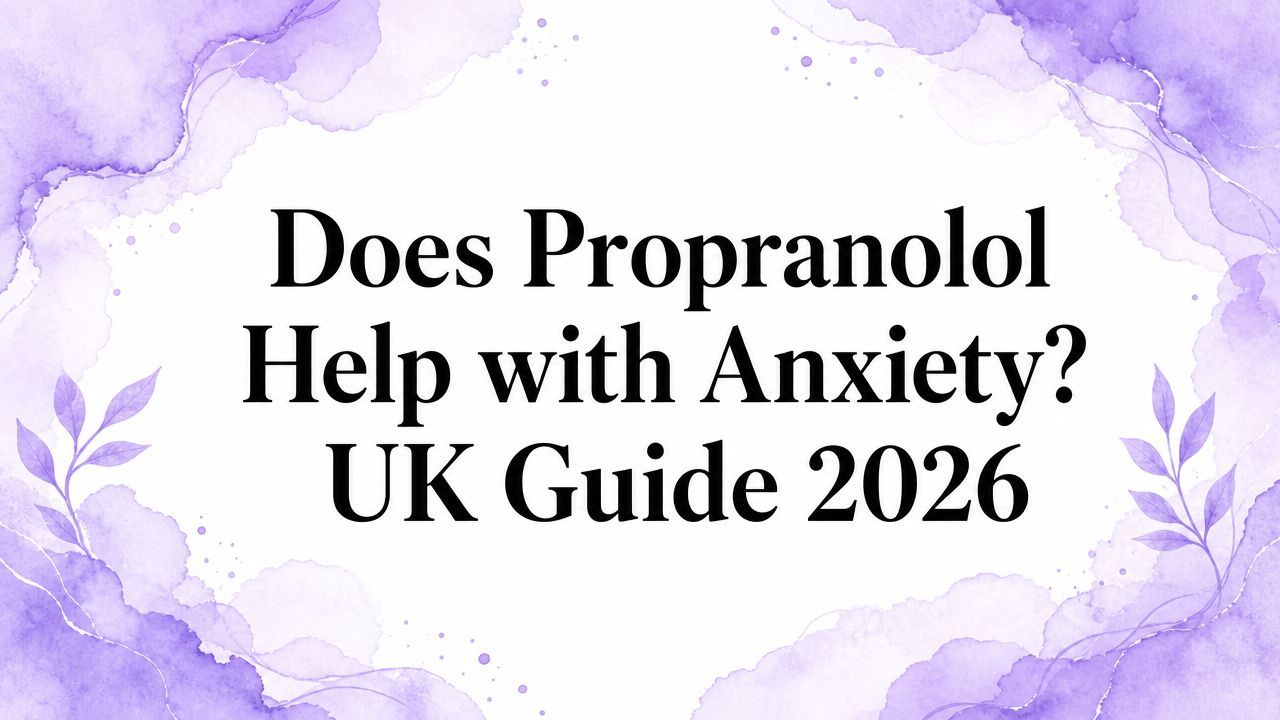 Does Propranolol Help with Anxiety? UK Guide 2026