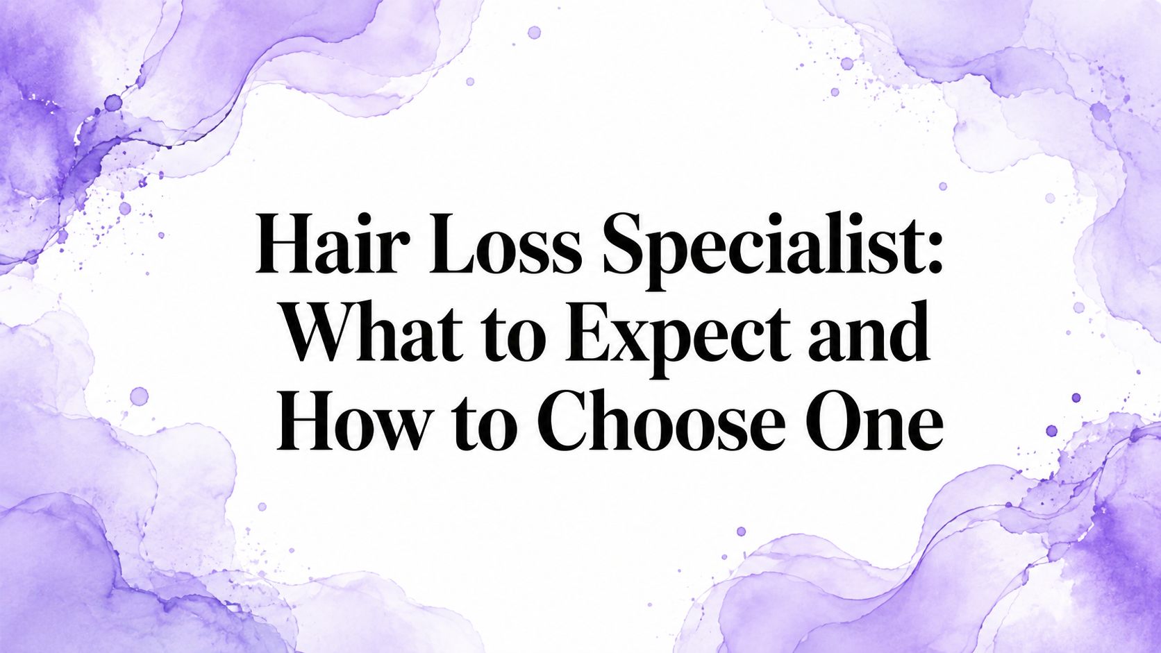 Hair Loss Specialist: What to Expect and How to Choose One