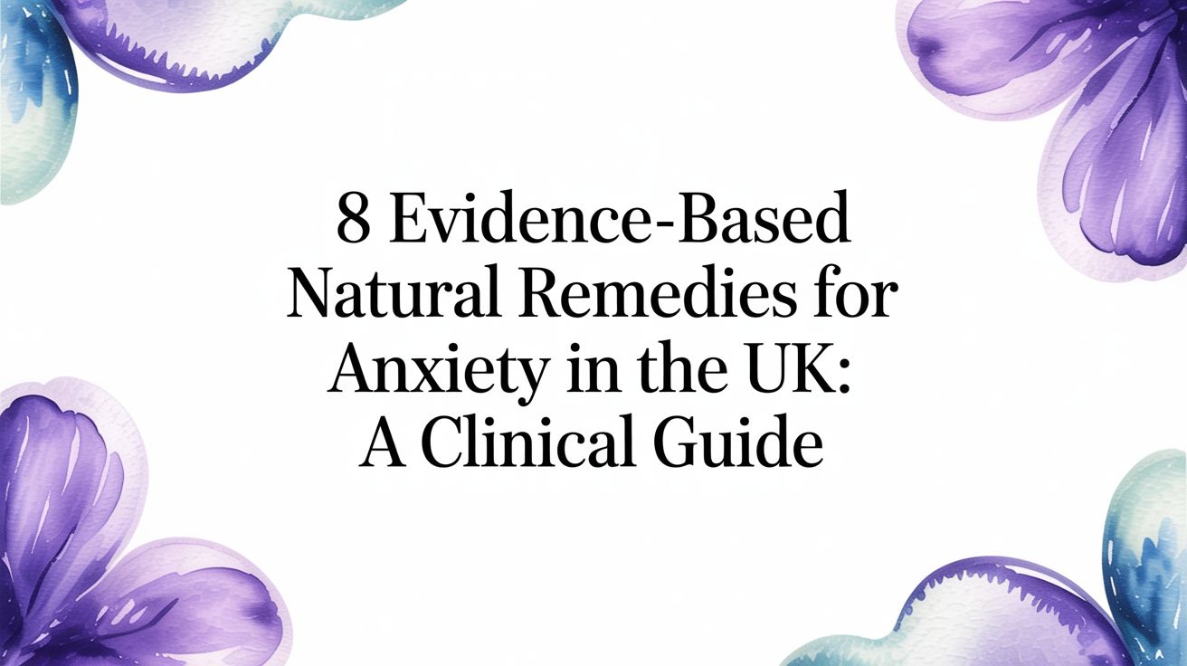 8 Evidence-Based Natural Remedies for Anxiety in the UK: A Clinical Guide