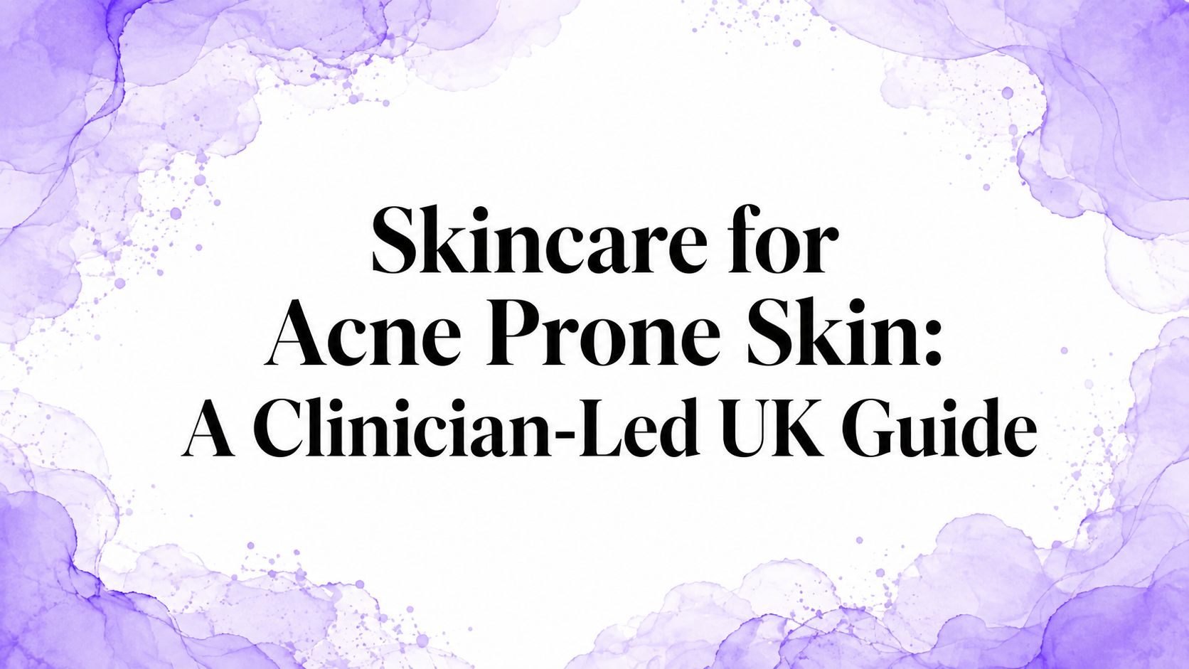 Skincare for Acne Prone Skin: A Clinician‑Led UK Guide