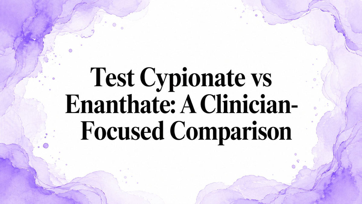 Test Cypionate vs Enanthate: A Clinician-Focused Comparison