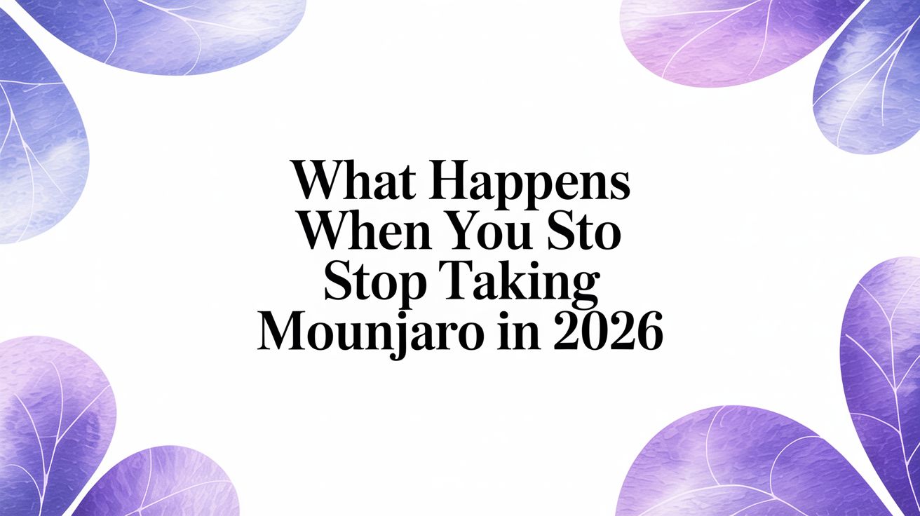 What Happens When You Stop Taking Mounjaro? A Clinical Guide