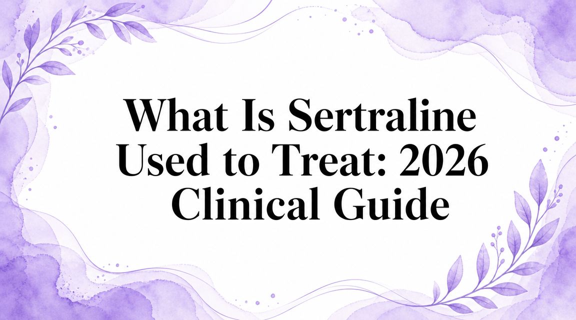 What Is Sertraline Used to Treat: 2026 Clinical Guide