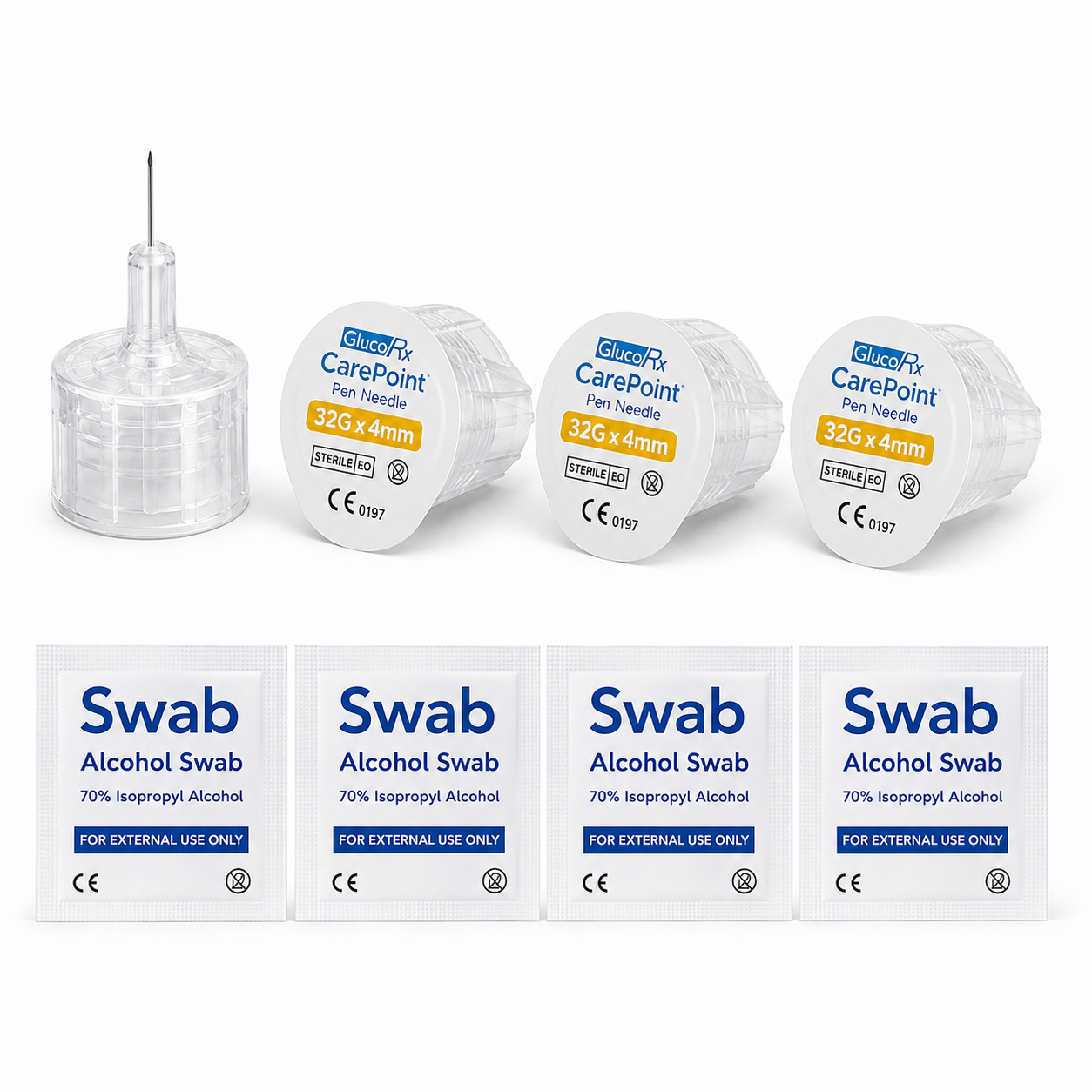 4x Needle & Swabs
